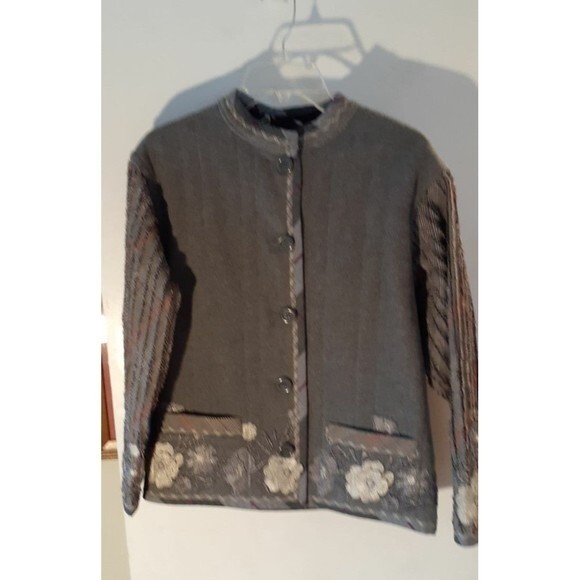 Koos van den akker jacket blazer 18 1x black reversible coat vintage lagenlook - Picture 3 of 8